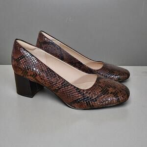 Clarks Sheer Rose 2 Reptile Print Heels Size 8.5